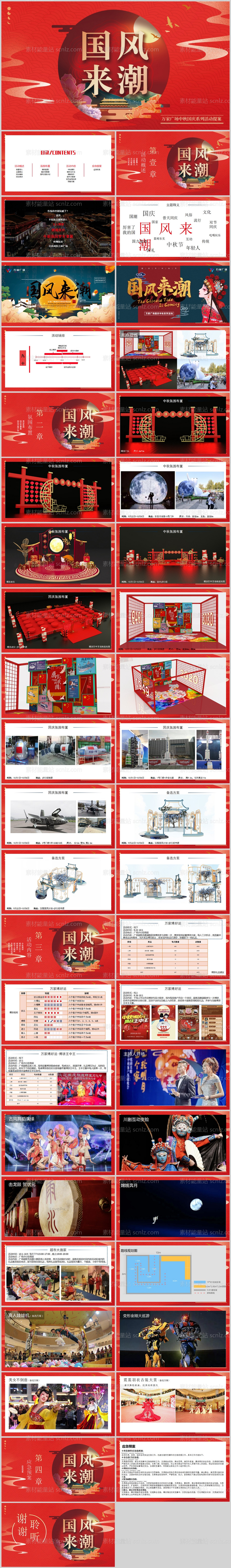 素材能量站-中秋国庆国潮系列活动方案PPT