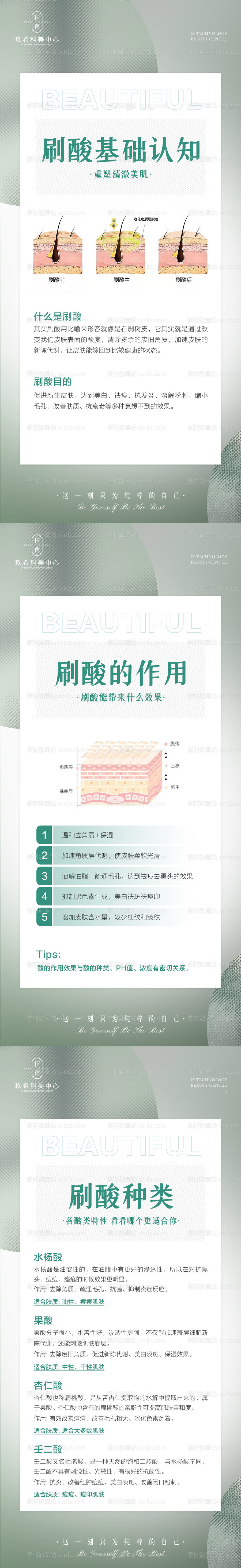 素材能量站-美学刷酸科普海报