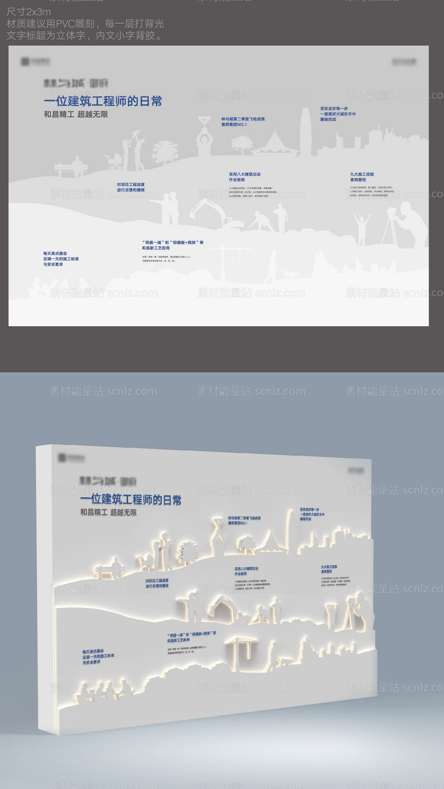 素材能量站-房地产看房通道品牌墙工法墙