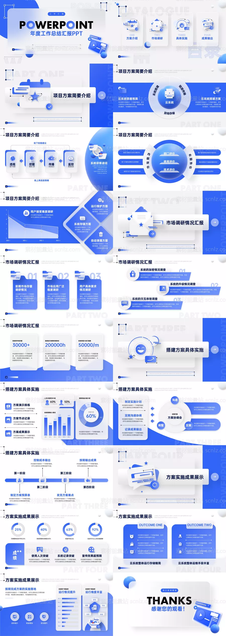 素材能量站-年度工作总结汇报PPT