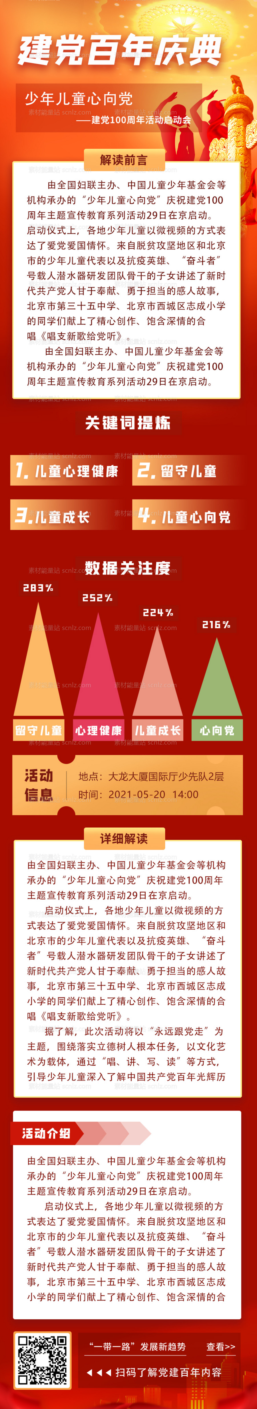 素材能量站-红色少年建党拜年向党活动