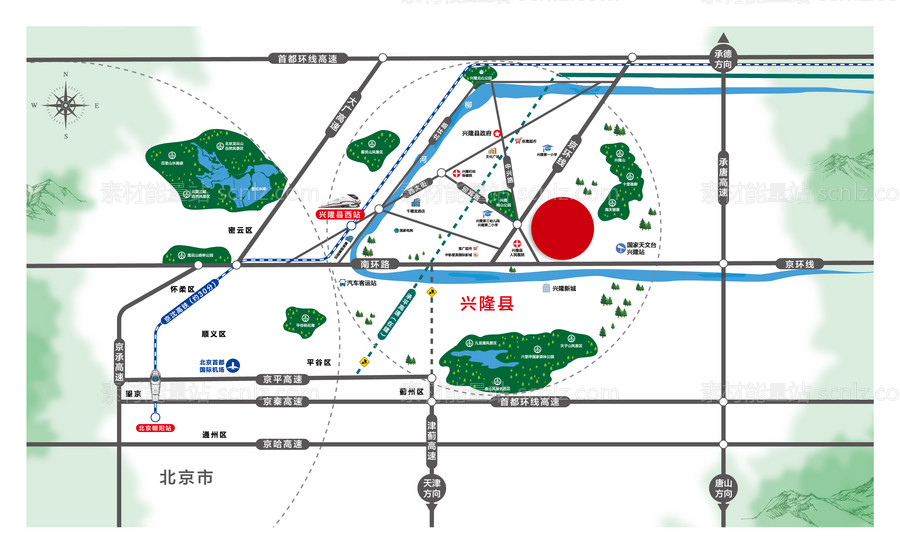 素材能量站-地产区位图