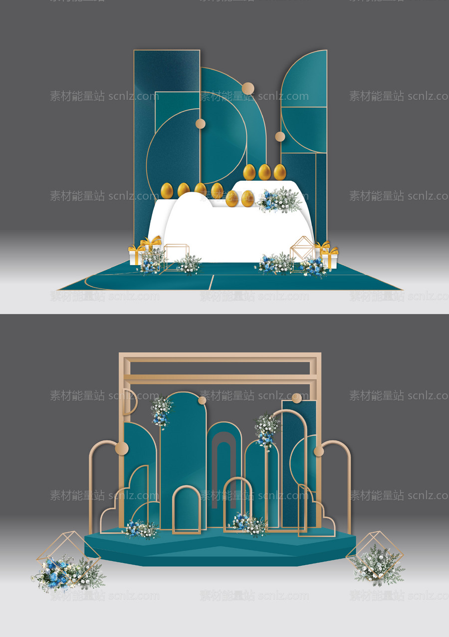 素材能量站-砸金蛋活动堆头