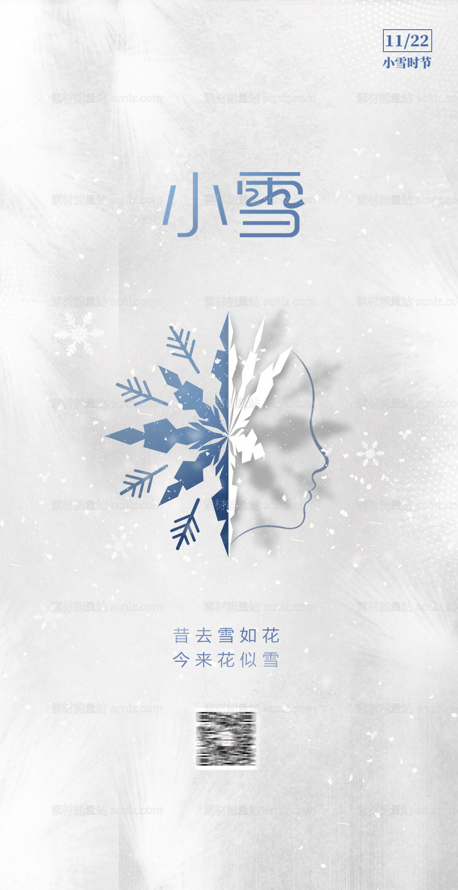 素材能量站-医美小雪节气海报