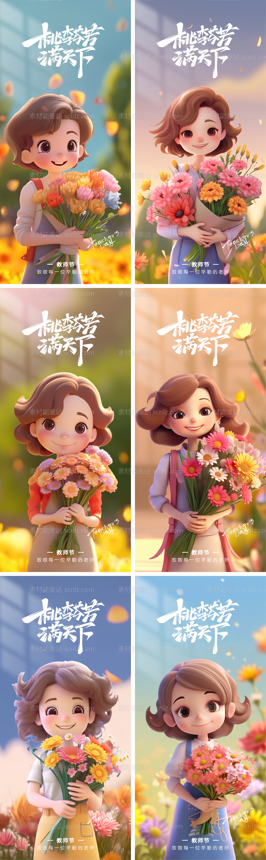 素材能量站-教师节海报