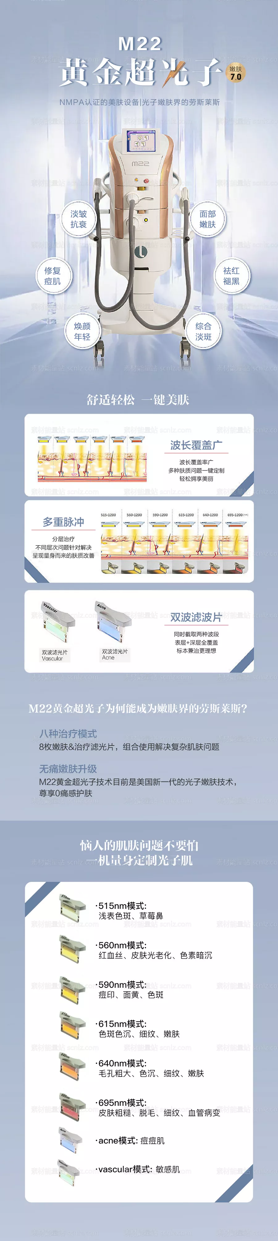 素材能量站-医美仪器m22黄金超光子详情页