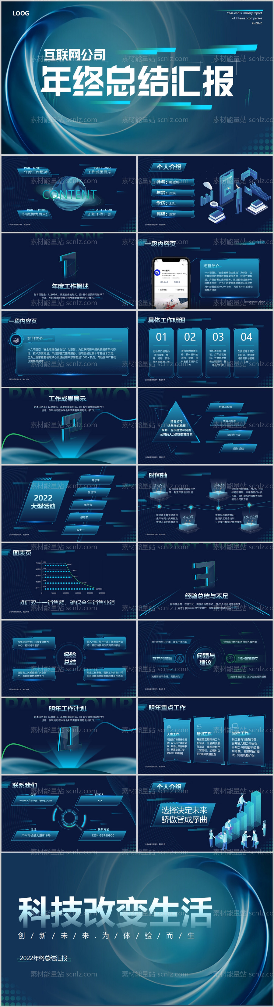 素材能量站-工作总结报告PPT