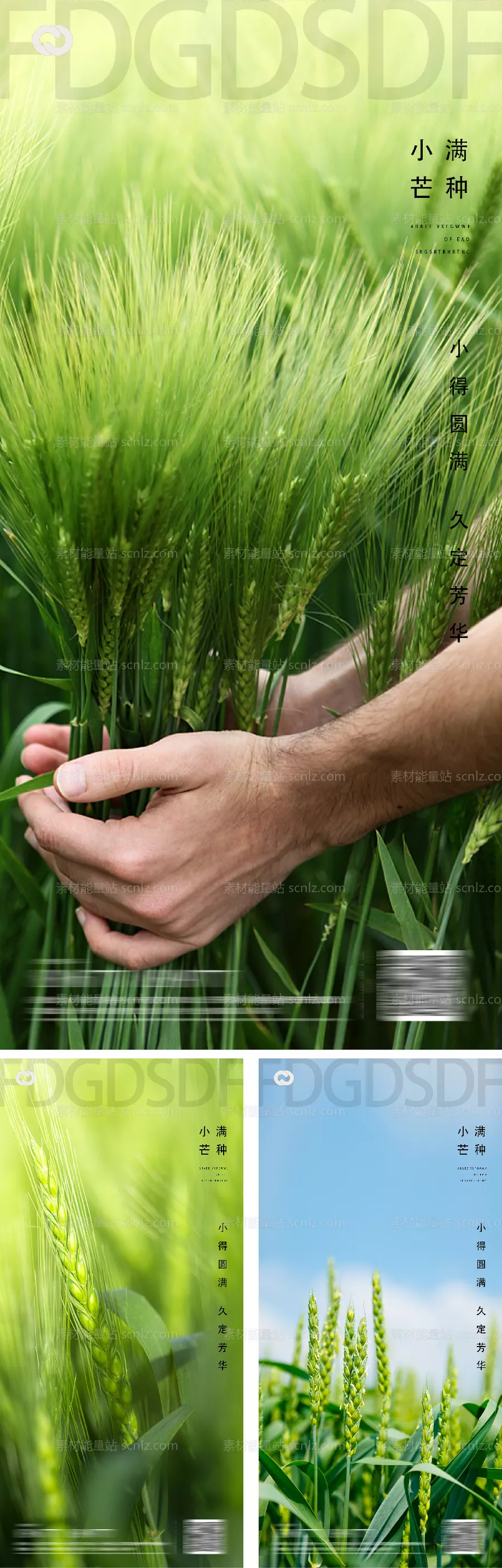 素材能量站-芒种小满地产系列海报