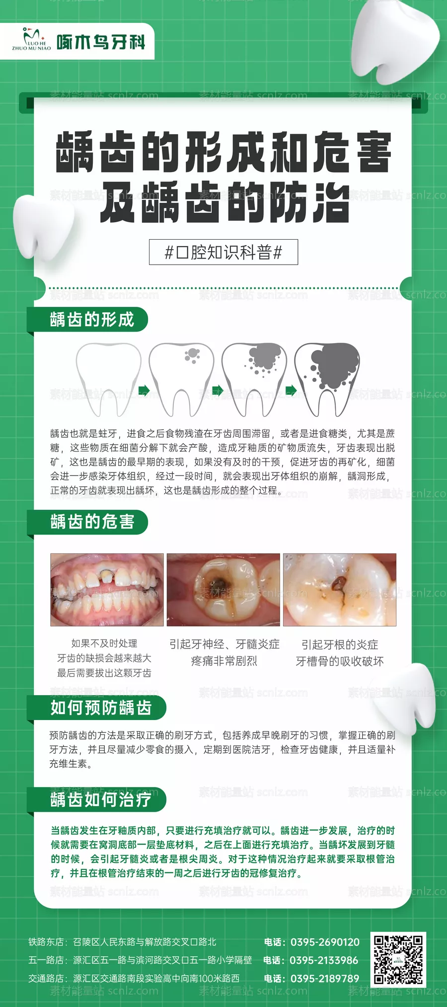 素材能量站-口腔科普易拉宝展架