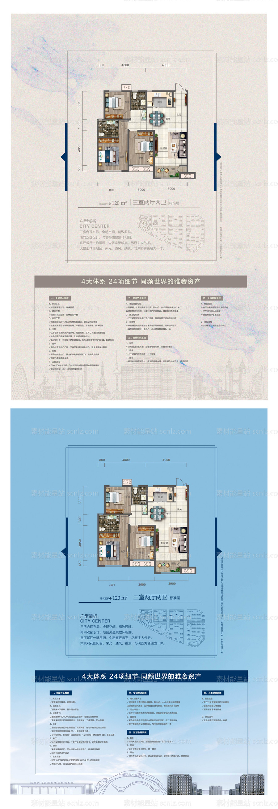 素材能量站-地产样板间户型解析展板