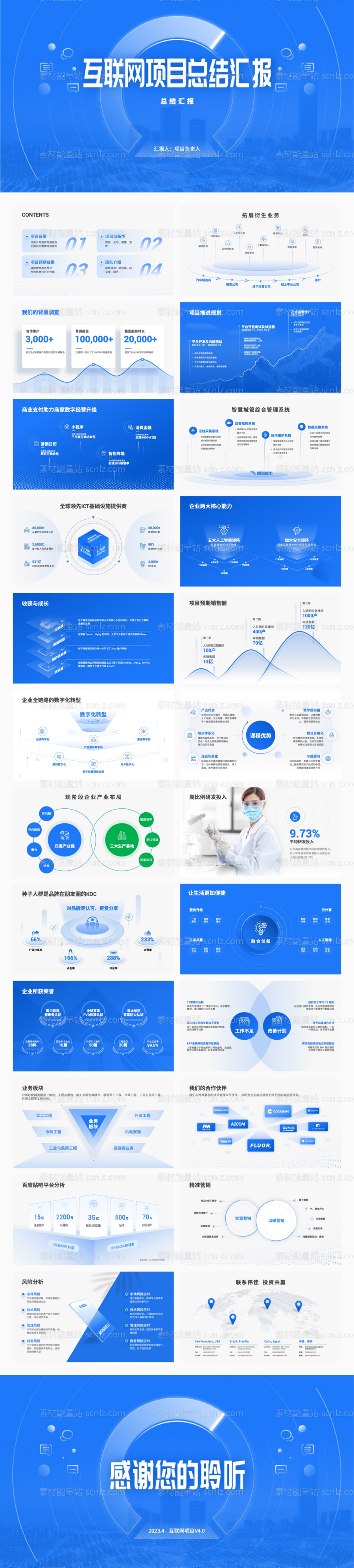 素材能量站-互联网项目总结汇报PPT