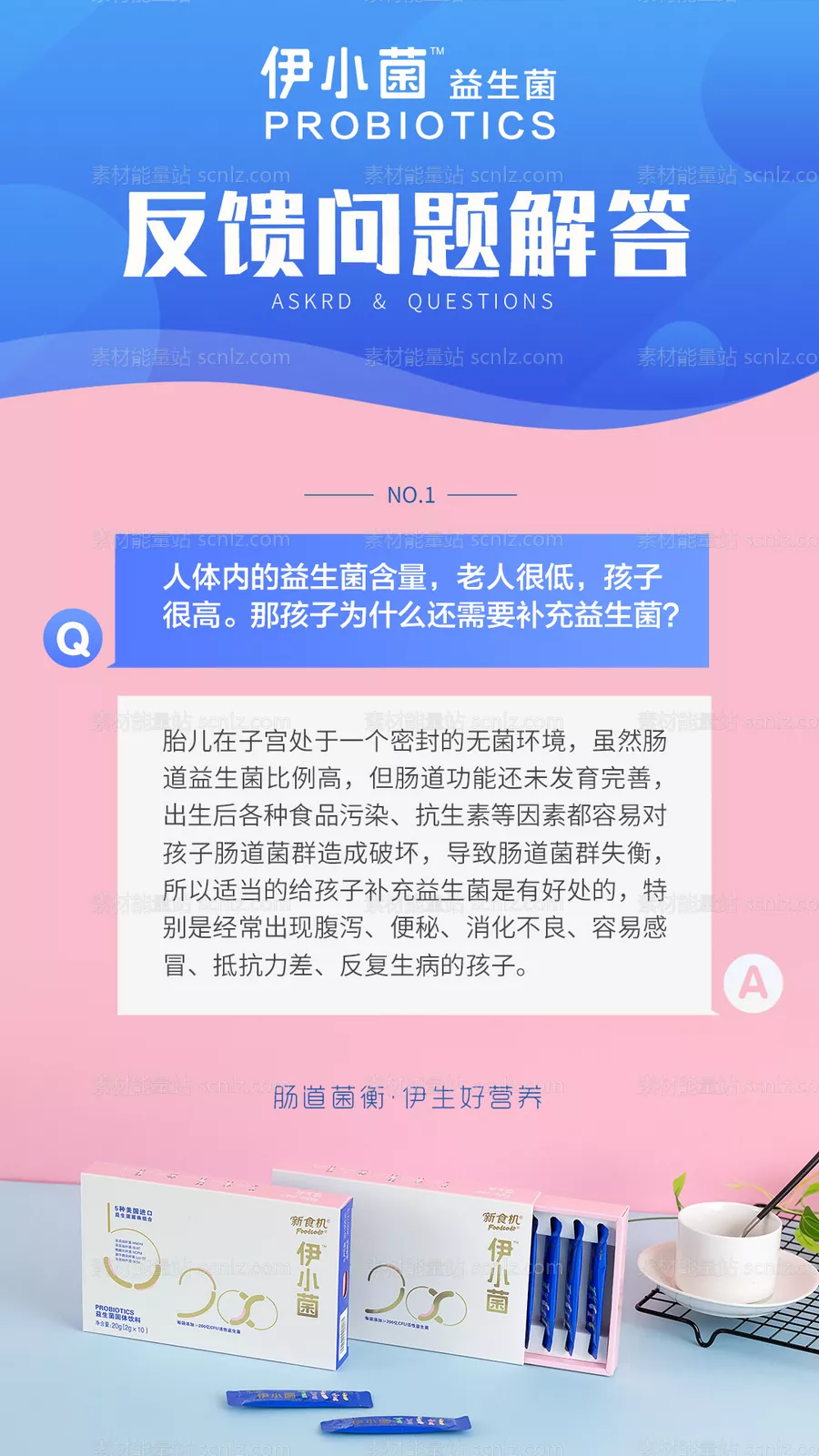 素材能量站-常见问题反馈海报