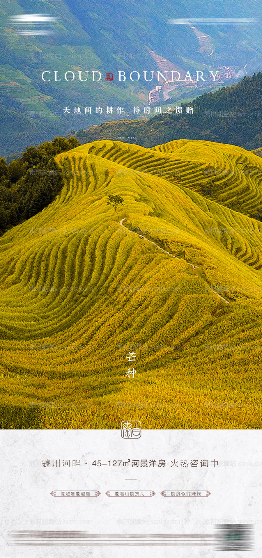 素材能量站-地产芒种节气海报