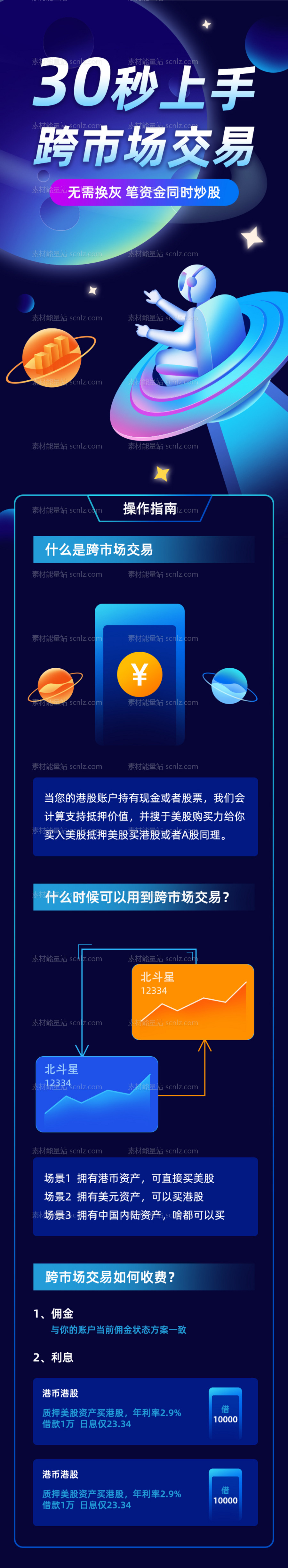 素材能量站-星球金融投资理财H5活动页面UI移动