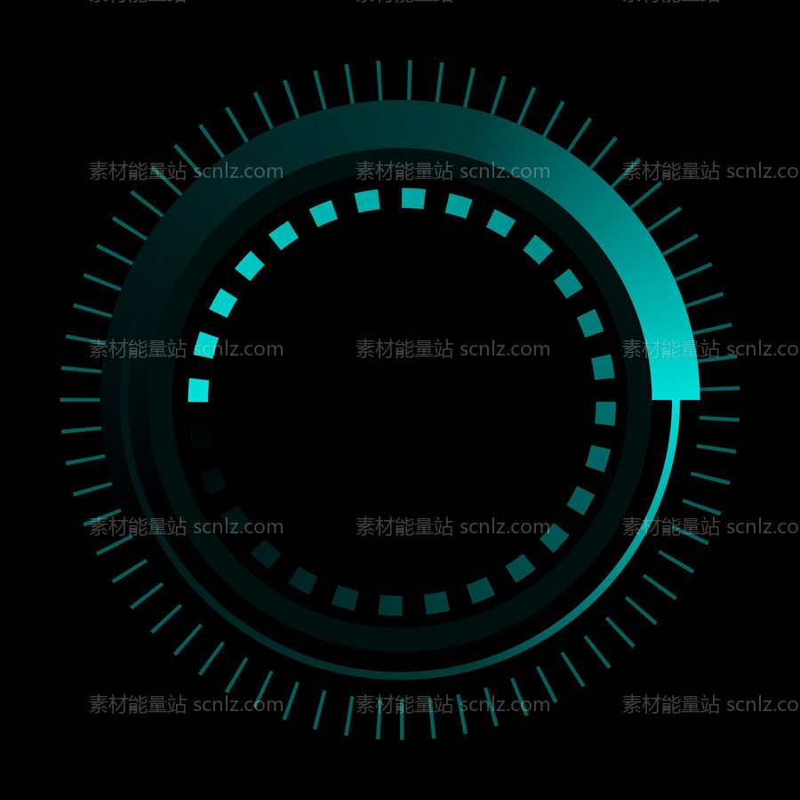 素材能量站-旋转圆环