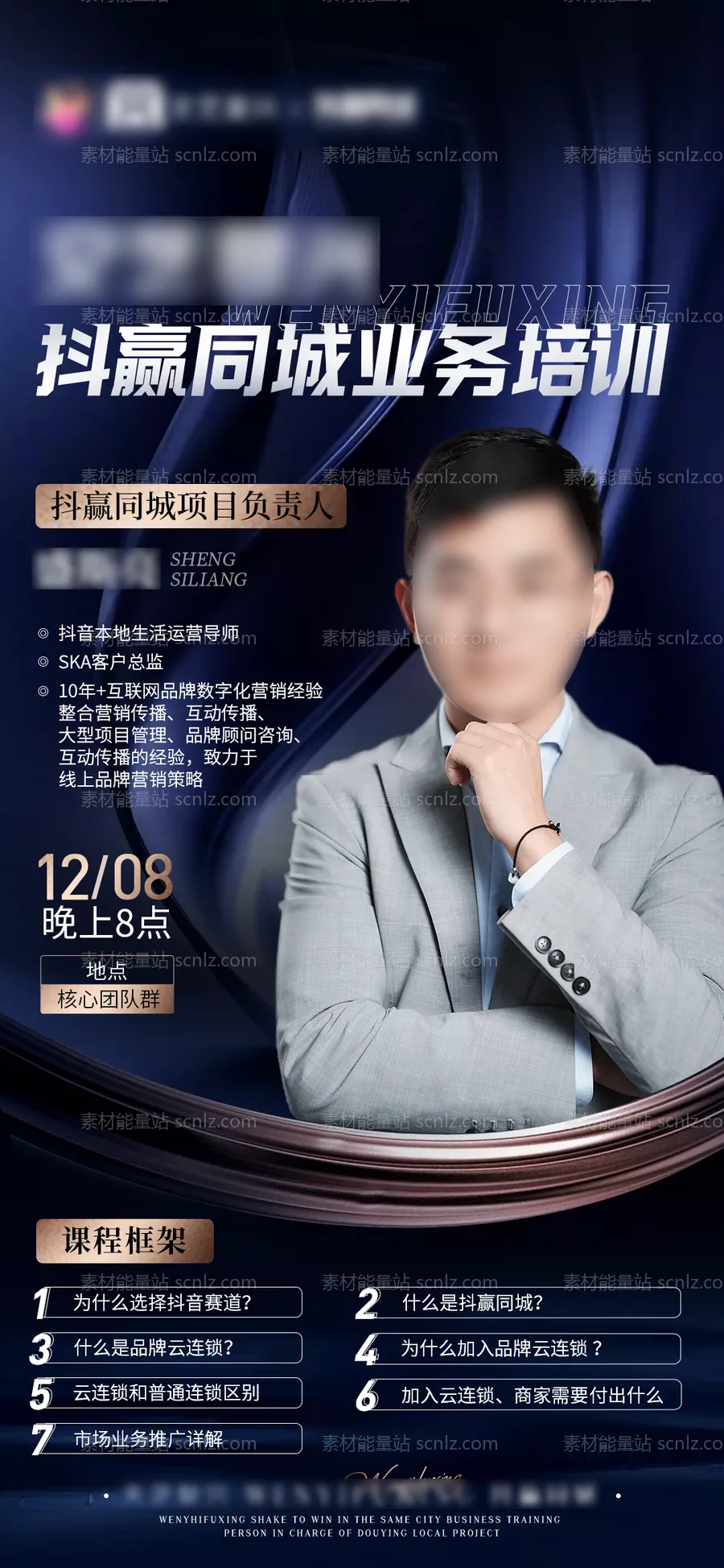 素材能量站-抖音医美人物培训海报