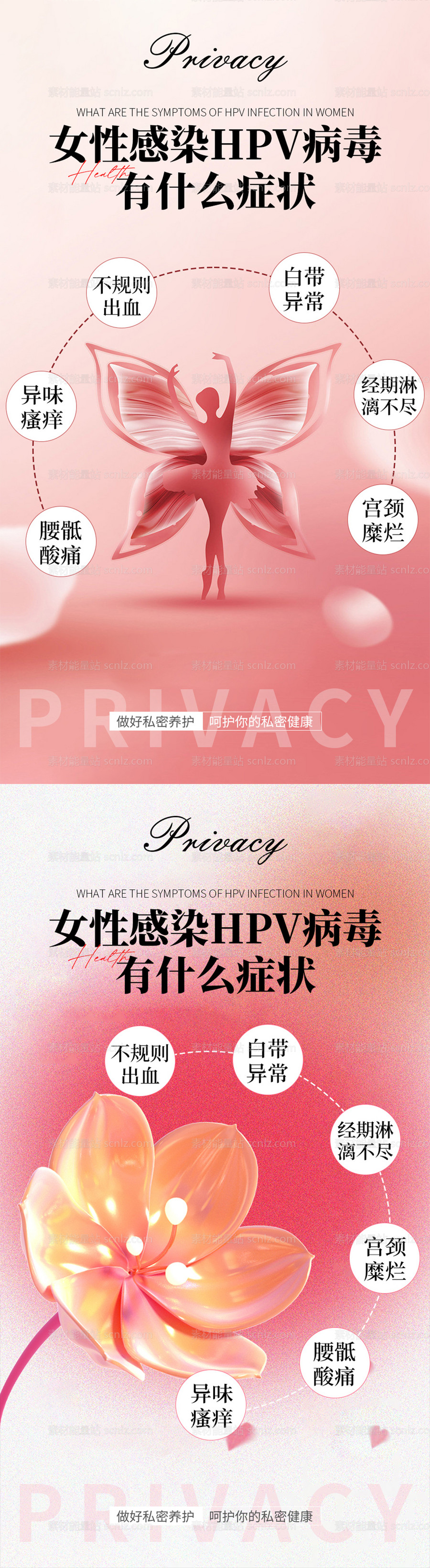 素材能量站-医美私密妇科HPV海报