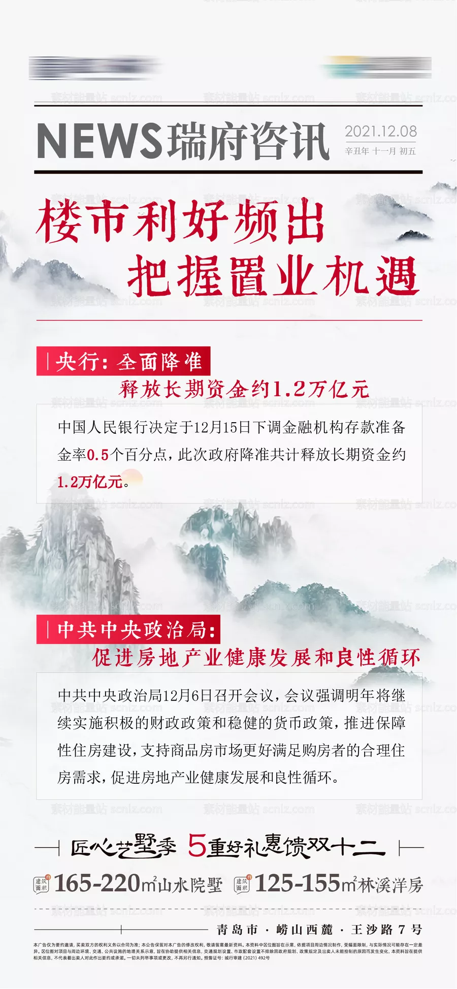 素材能量站-楼市政策降息降准