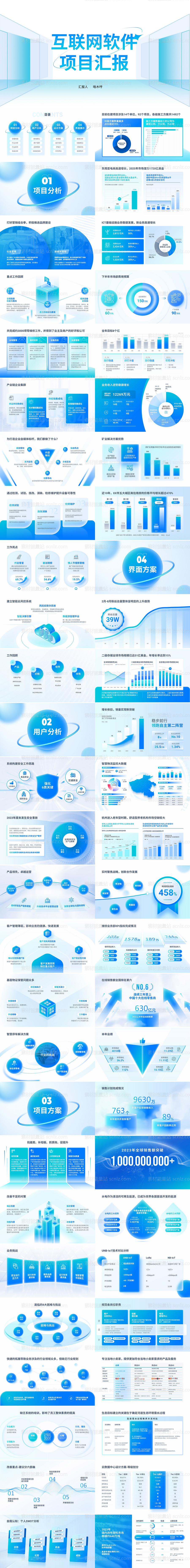 素材能量站-互联网软件项目汇报ppt