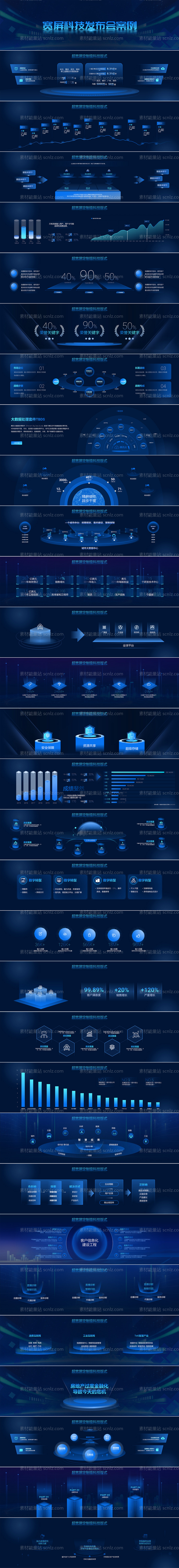 素材能量站-蓝色科技宽屏产品发布会PPT