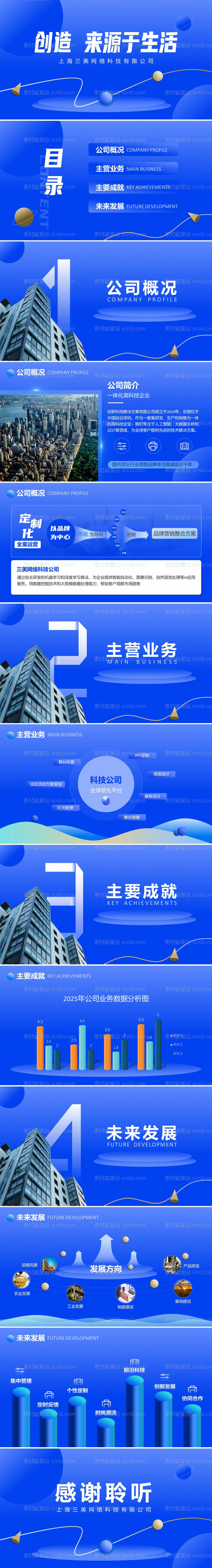 素材能量站-时尚科技企业介绍ppt