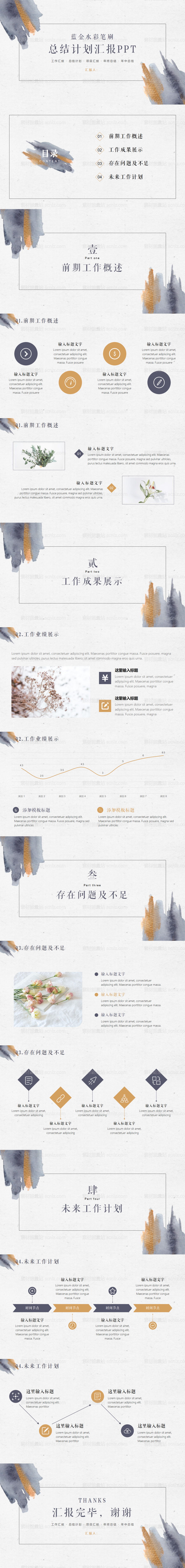 素材能量站-大学生职业生涯规划书工作总结汇报PPT