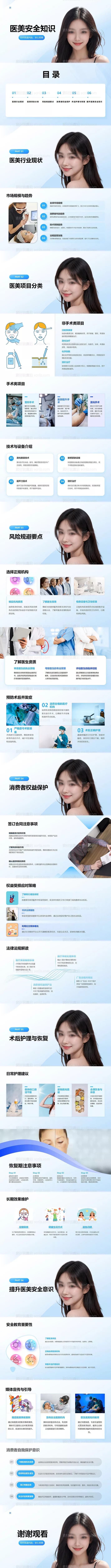 素材能量站-医美安全知识PPT