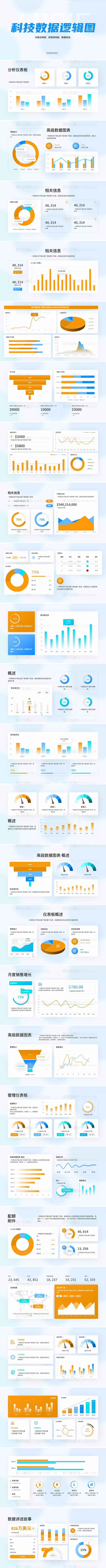 素材能量站-科技数据图表PPT