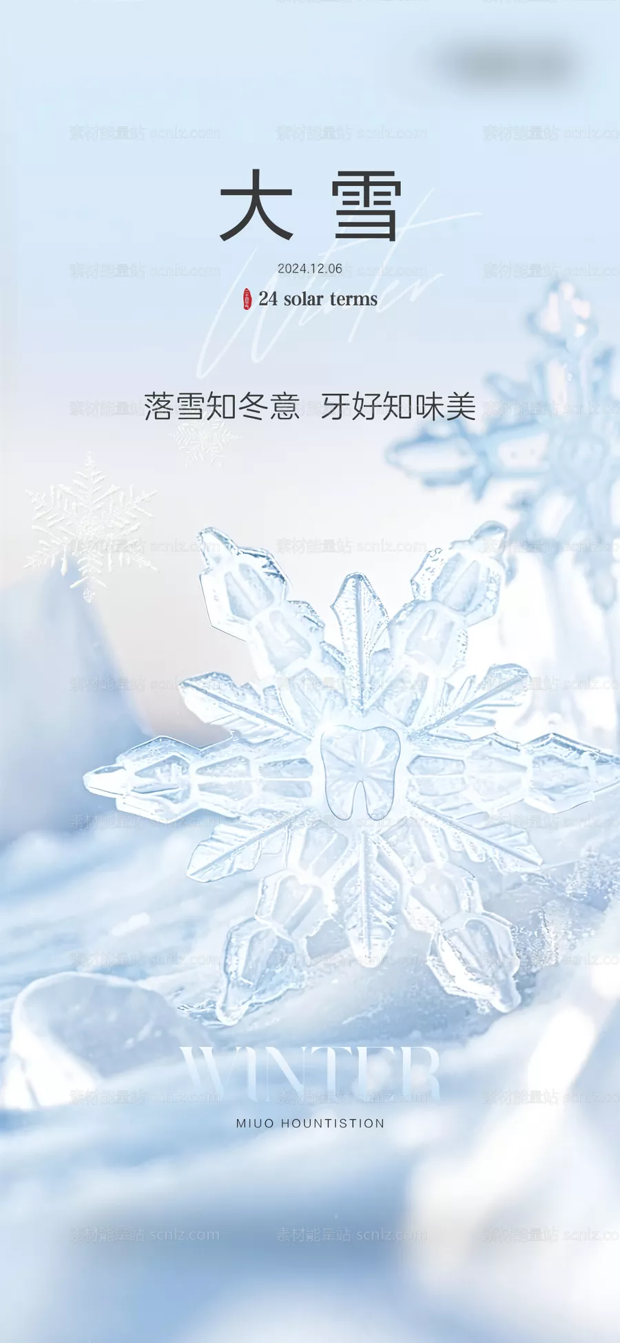 素材能量站-大雪节气海报