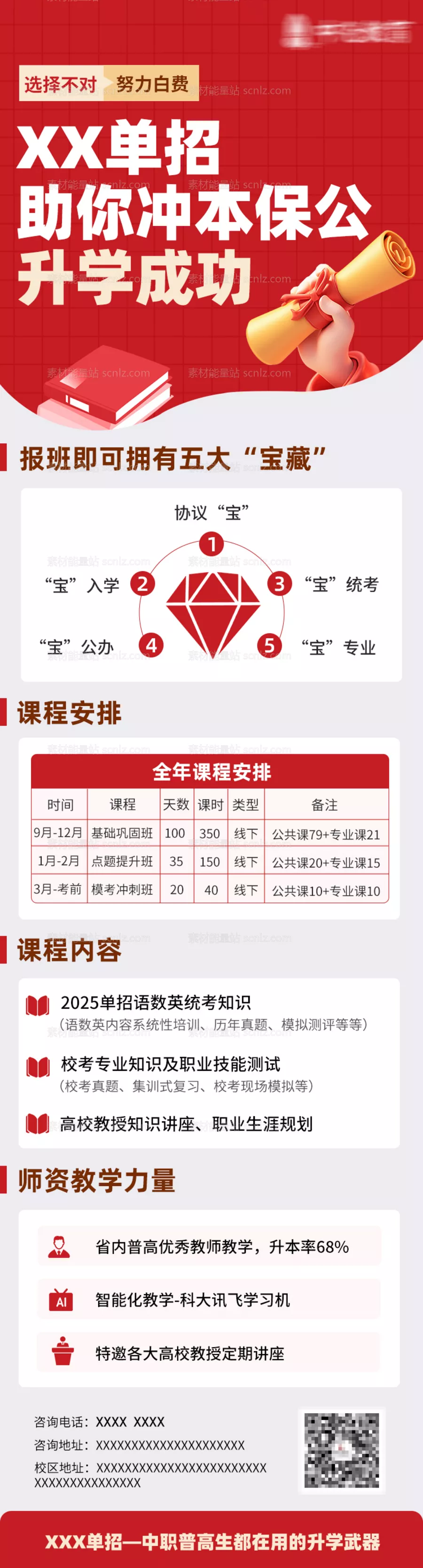 素材能量站-升学教育报班课程海报