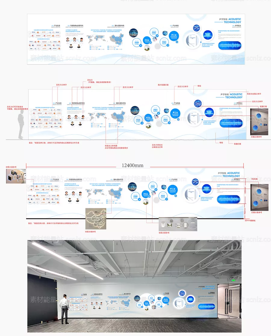 素材能量站-科技展厅文化墙设计