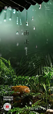 素材能量站-雨水节气海报