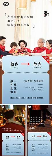 素材能量站-返乡置业系列火车票创意海报