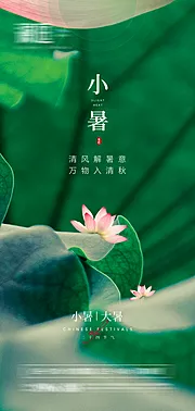 素材能量站-小暑大暑节气海报