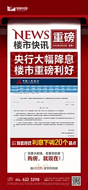 素材能量站-地产政策优惠大字报单图海报