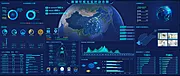 素材能量站-数据可视化实时动态图大屏设计
