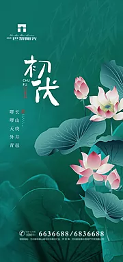 素材能量站-初伏节气海报