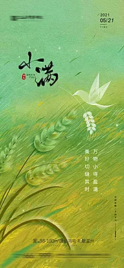 素材能量站-小满芒种节气海报