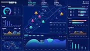 素材能量站-蓝色渐变科技感互联网金融可视化