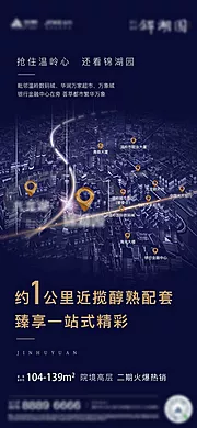 素材能量站-房地产配套地图海报