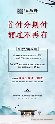 素材能量站-首付分期展架房地产优惠展架优惠