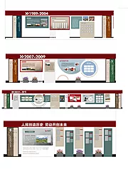 素材能量站-企业文化长廊文化墙背景板