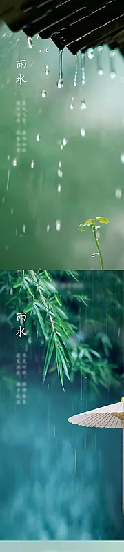 素材能量站-雨水节气海报