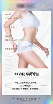 素材能量站-HK内脂平衡疗法减肥海报