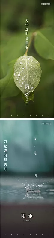 素材能量站-雨水节气海报