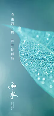 素材能量站-雨水节气海报