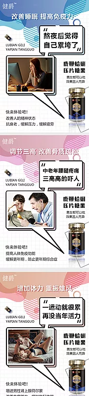 素材能量站-健爵保健品功效系列海报