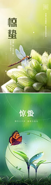 素材能量站-二十四节气惊蛰系列海报