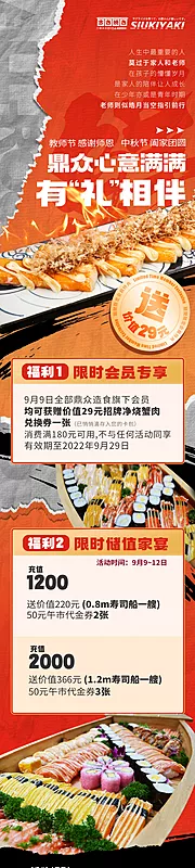 素材能量站-寿司船日料微信长图海报