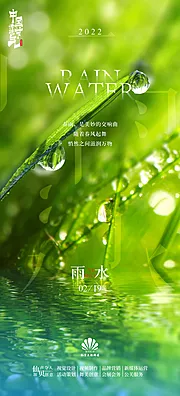 素材能量站-雨水节气海报